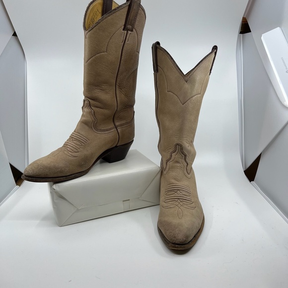 Vintage Woman's Justin Buckskin Cowboy Boots 7 1/2M - Picture 13 of 16